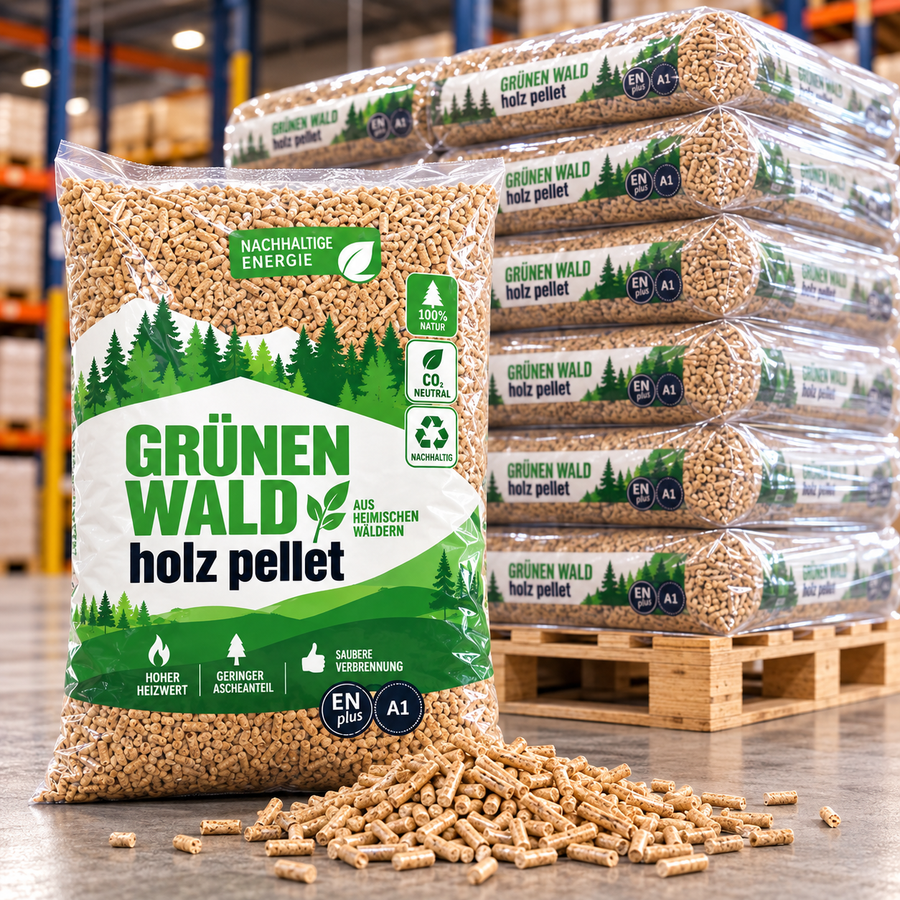 Pellets de madeira Green Forest Abete, 70 sacos x 15 kg