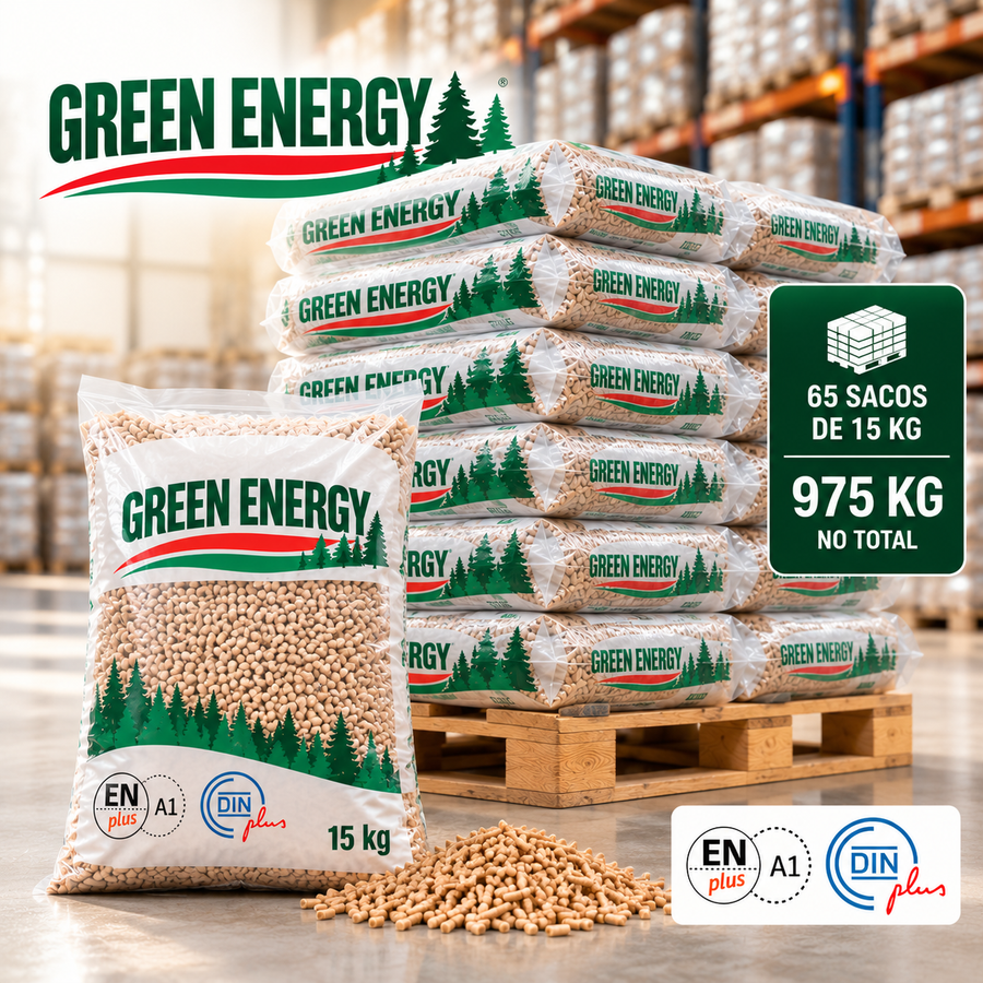 Green Energy Pellet – Palete de 65 sacos de 15 kg