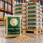 Palete com 88 sacos de pellets de madeira GME WoodPellet.