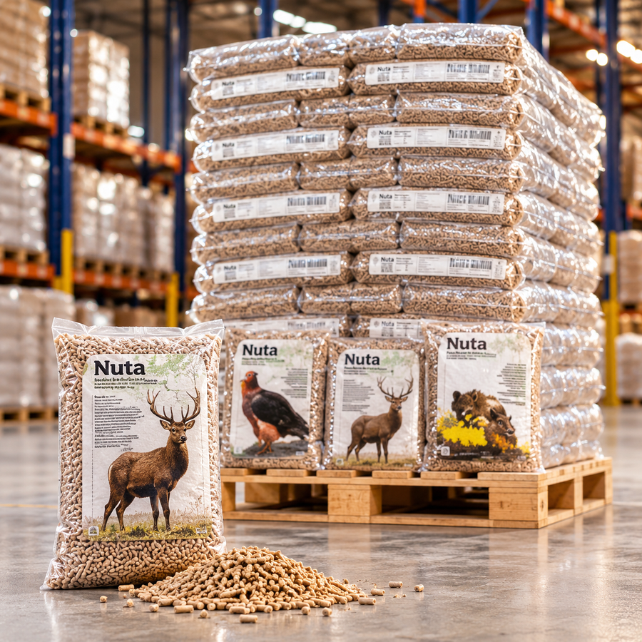 Palete ecológica com 77 sacos de 15 kg