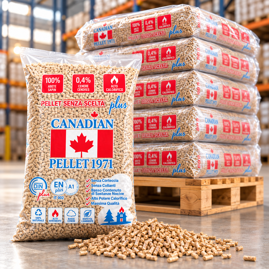Pellets canadianos, 100 sacos