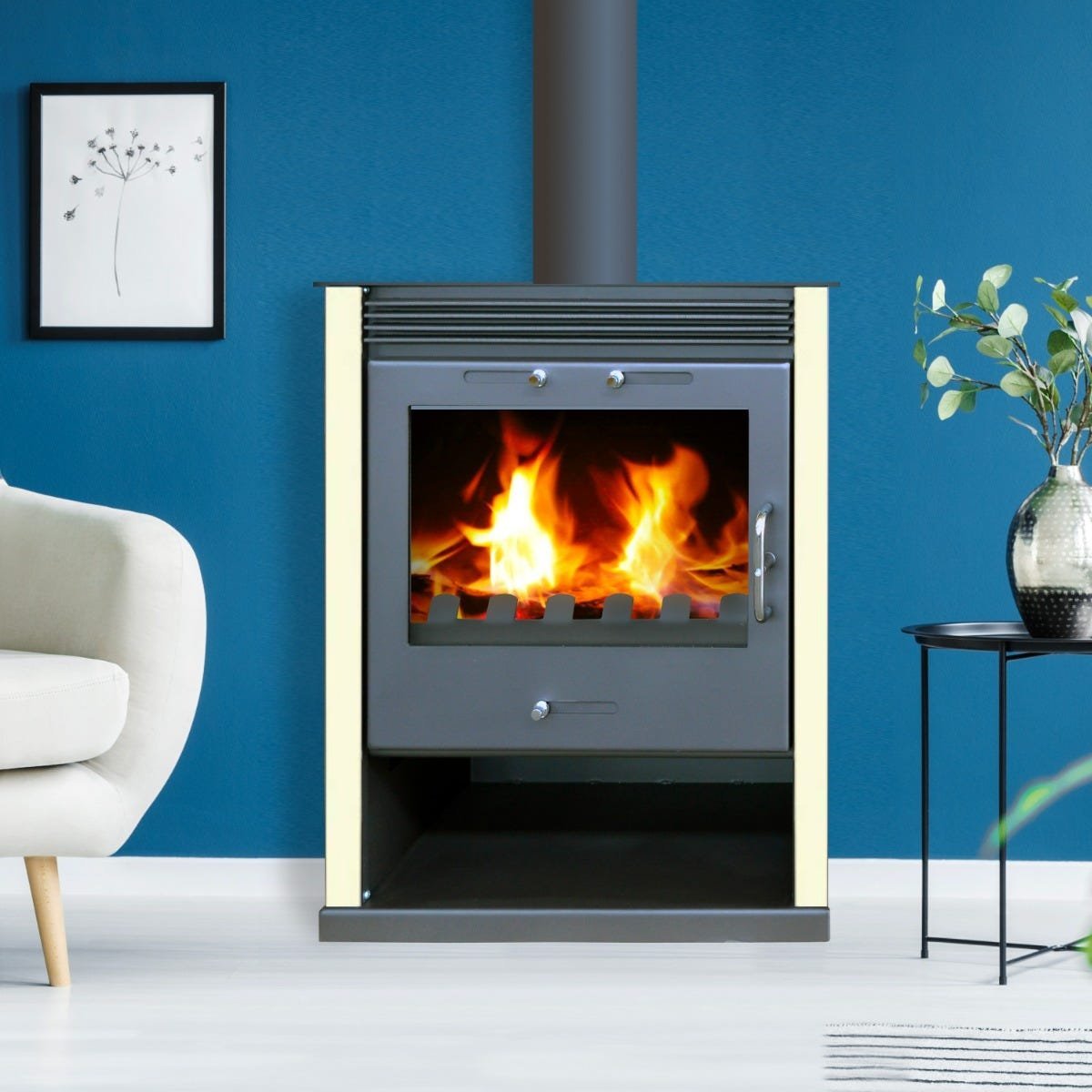 Fogão a lenha – BELLEZA RUBIN Marfim – 13kW
