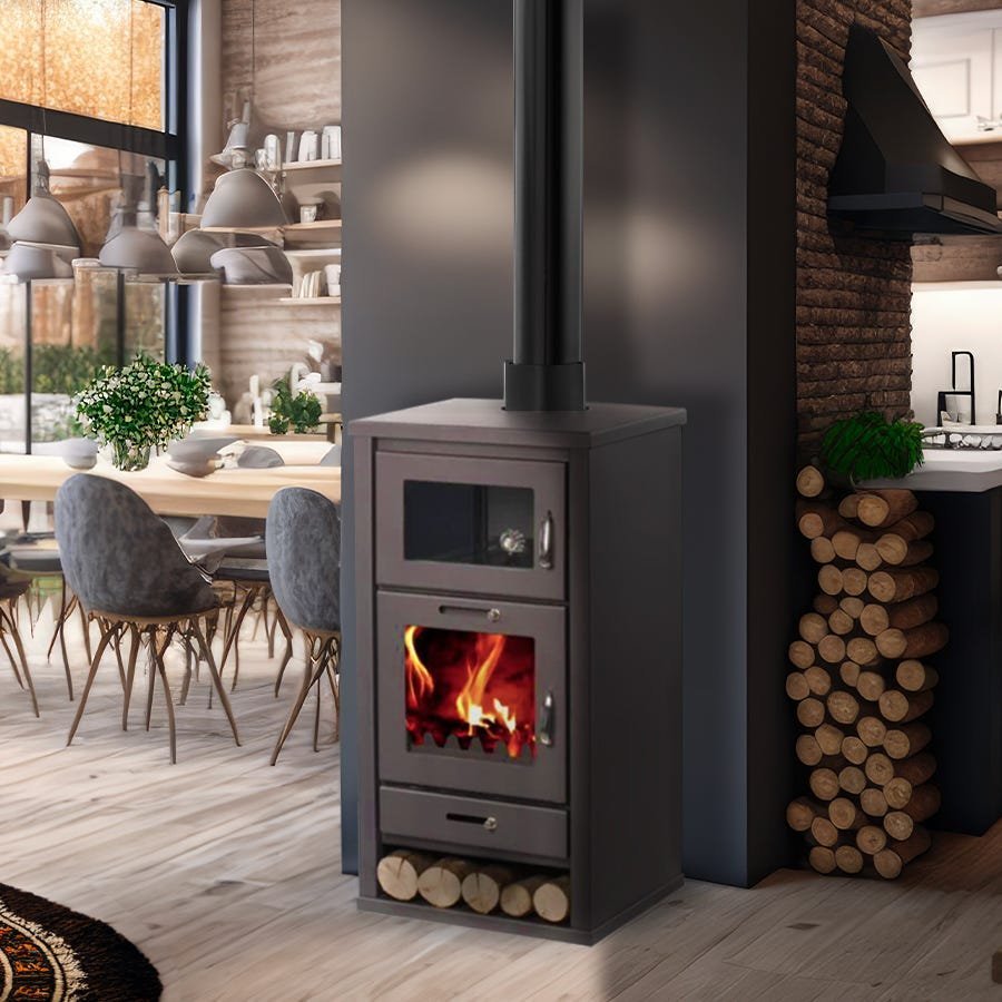 Fogão a lenha com forno – BELLEZA DELUXE F – 11kW